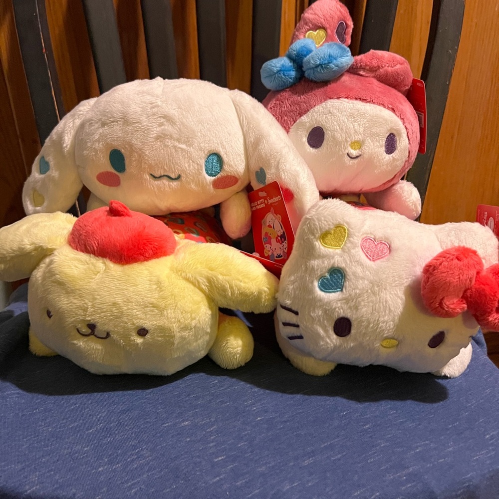 Hello Kitty and Friends Plush Set - Pink, Yellow, White
